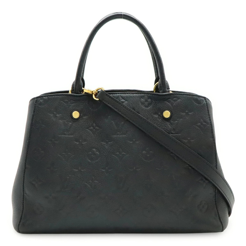 LOUIS VUITTON Monogram Empreinte Montaigne 2way Shoulder Bag Noir Black